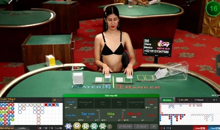 Giao diện chơi game tại sảnh AE Sexy TYPHU88